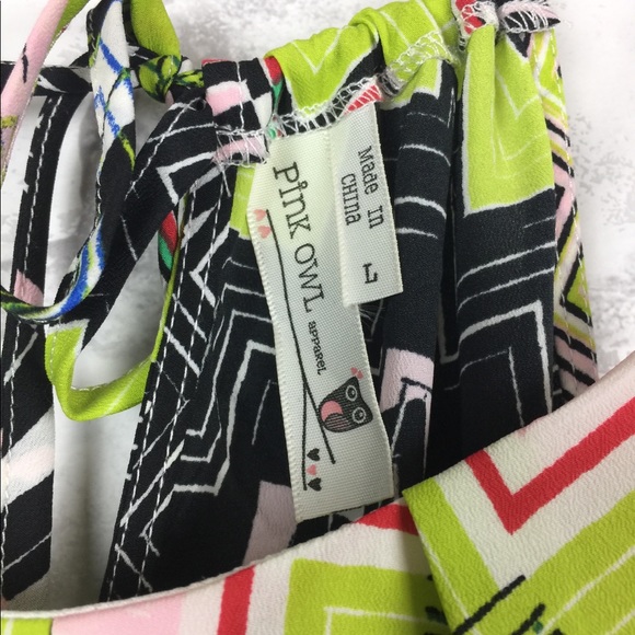 Pink Owl Women Jumper w/ Spaghetti Straps Size L - Picture 5 of 8